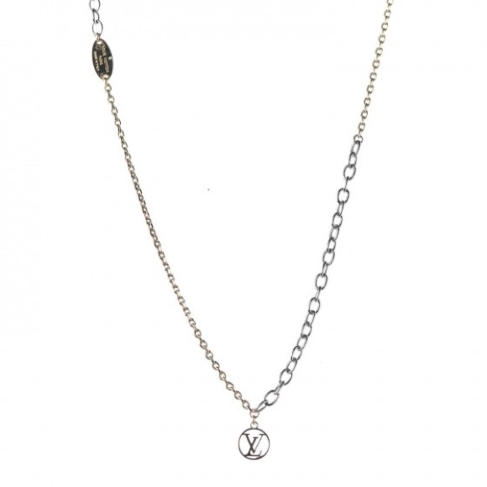 Authentic Louis Vuitton Two Tone Logomania Necklace